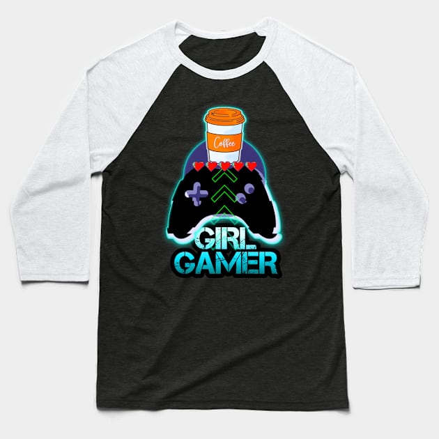 Girl Gamer Baseball T-Shirt by MaystarUniverse